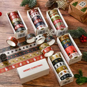Kreatives Weihnachten Washi Tape Set Dekoratives Klebeband Für Tagebuch DIY Handwerk Feiertag Geschenkverpackung