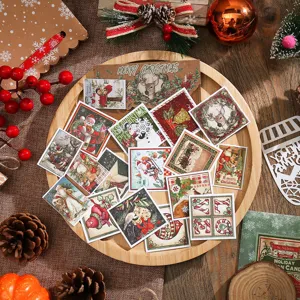 Weihnachts Aufkleber Set Vintage Stil DIY dekorative Scrapbooking Sticker für Tagebuch Album