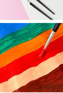 Professionele penseel met nylon haren voor aquarel, gouache en olieverf kunstenaars.