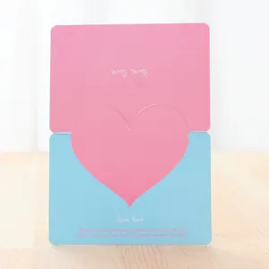 Carte de vœux cœur créative pour Saint Valentin bénédiction cadeau carte vue principale