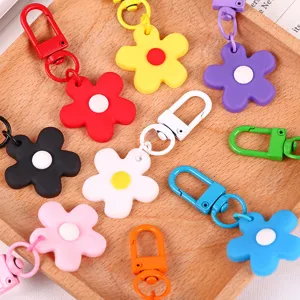 Snoepkleur Bloem Sleutelhanger Leuke Vijfbladige Sleutelhanger Dames Tas Hanger Ornament Auto Accessoires Cadeau