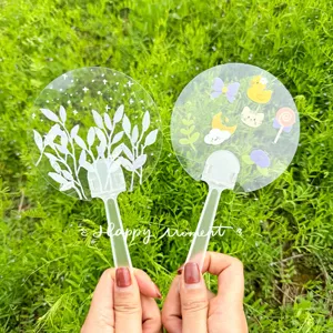 Kinderen DIY transparante handwaaier leeg Guka creatief schilderen ambacht cadeau hoofdweergave