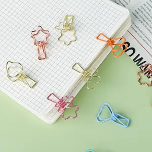 Clips raccogritore in metallo colorato graffette carine per ufficio scuola set