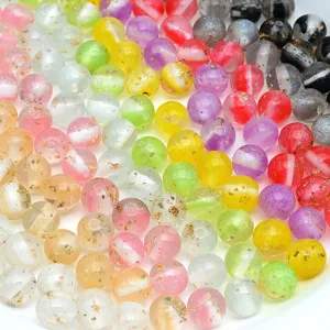 Dreamy Starry Sky Resin Gold Foil Glitter Loose Beads DIY Handmade Beading Materials For Phone Chain Bracelet Jewelry Making