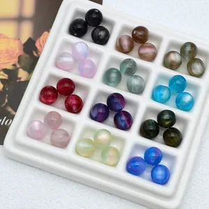 Detailed close-up of colorful jelly cat-eye beads, perfect for DIY handmade jewelry accessories.