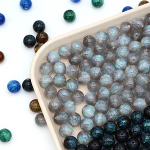 Starry Sky Blue Light Resin Beads DIY Loose Beads For Handmade Bracelets Phone Chains Jewelry Making Accessories