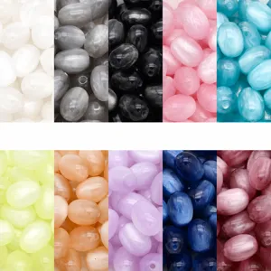 Ρητίνη Simulated Cat-Eye Starry Gradient Jujube Loose Beads DIY Handmade Bracelet Necklace Jewelry Accessories