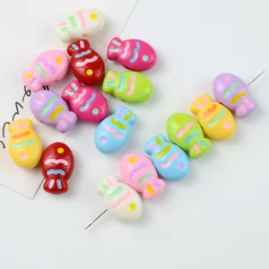 Colorful acrylic fish beads, cute small fish charms with through holes for DIY jewelry making.