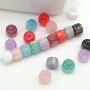 Resin dyed barrel loose beads for jewelry making, DIY crafting, and clothing accessories.