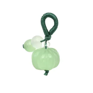 Pendentif citrouille vert style chinois fait main bracelet DIY corde tressée accessoire