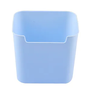 Boîte de rangement de bureau bleu clair porte-stylo en plastique organiseur papeterie