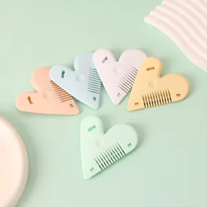 Lindo juego de peines para cortar cabello en forma de corazón, herramienta para flequillo.