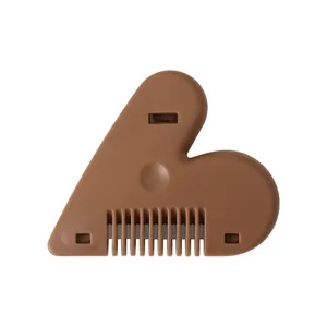 Peine de corte de pelo de doble cara en forma de corazón recortador de flequillo seguro útil