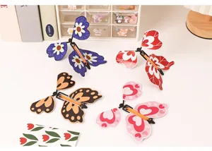 Juguete mágico mariposa voladora marcapáginas, regalo de novedad en papel para niños.
