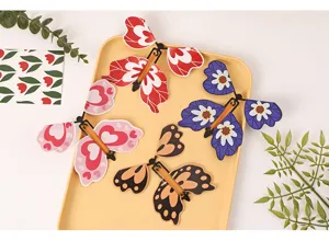 Juguete mariposa voladora magica elastico marca paginas regalo creativo sorpresa
