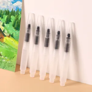 Transparent Watercolor Brush Pen Large Capacity Water Storage Pen Pointed Tip Soft Hair Painting Brush For Art Drawing
