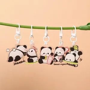 Niedlicher Cartoon Panda Acryl Schlüsselanhänger für Tasche Dekoration und tolle Geschenke.
