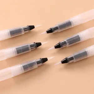 Watercolor water brush pen set with clear storage barrel and fine tip for painting drawing