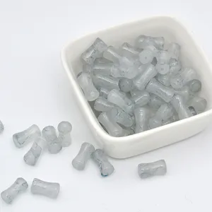 Glass bamboo shaped spacer beads loose beads diy handmade bracelet hair accessories 50pcs