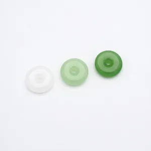Glass Imitation Jade Ping An Kou Donut Bead DIY Bracelet Pendant Accessory 11.6mm