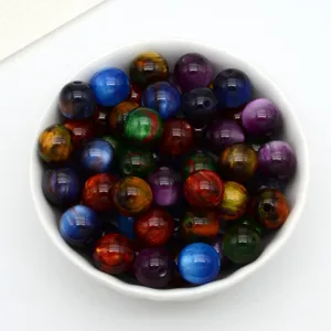 Colorful starry cat-eye beads for DIY handmade bracelets, necklaces, and jewelry accessories.