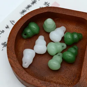 Vidrio pequeño calabaza colgante DIY joyería accesorios verde blanco cuentas artesanía