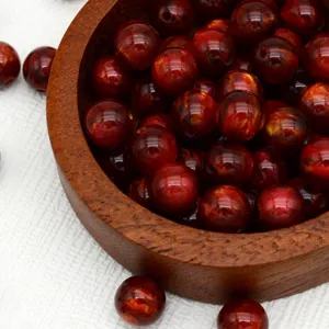 Colorful starry oil painting cat eye loose beads for DIY handmade jewelry bracelets earrings.
