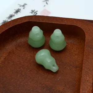 Pequenos colgantes de calabaza de vidrio para accesorios dejoyas DIY, suministros artesanales.