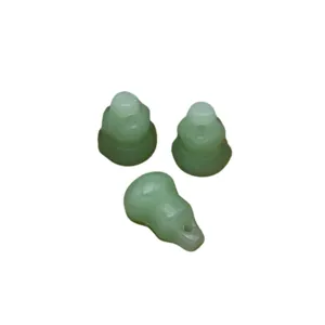 Cuentas de calabaza hulu de vidrio verde accesorios colgantes de joyería DIY para artesanía.