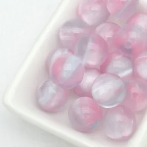 Perles oeil de chat effet gelee 12mm vue detaillee pour bracelet DIY et accessoires.