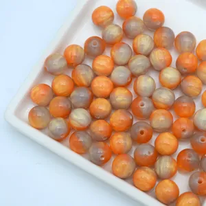 Resin swirl round loose beads for DIY handmade bracelets phone charms jewelry making detail