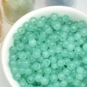 4mm mint green loose beads glass beads DIY handmade bracelet necklace jewelry making accessories