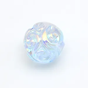 Perle d'hortensia en acrylique électroplaquée UV pour porte-clés et bijoux accessoires.