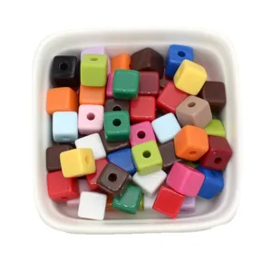 Acryl vierkante kubus kraaltjes kleurrijke losse kralen voor DIY sieraden maken armbanden