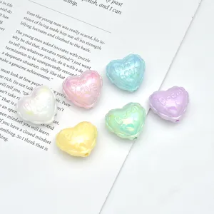 Acrylic balloon heart beads UV loose beads DIY mobile phone chain hanging ornaments