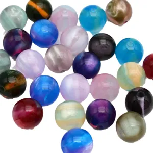Perles yeux de chat gelée de rêve 12mm perles en vrac colorées pour fabrication de bijoux DIY