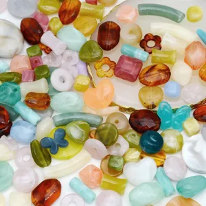 Mixed acrylic beads colorful DIY loose bead charms for handmade bracelets phone chains crafting