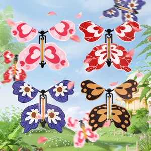 Juguete de mariposa voladora mágica impulsado por banda elástica regalo de cumpleaños.