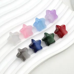 16mm star resin beads quicksand cat eye DIY phone charm jewelry making crafts decor accessories