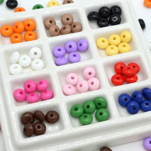 Colorful abacus beads spacer loose beads for DIY handmade bracelets necklaces jewelry accessories