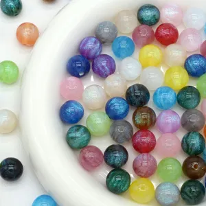 Resin starry mermaid beads for DIY bracelets hairpins jewelry making detailed closeup view