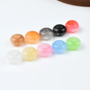 Colorful resin abacus beads detail shot for DIY jewelry making and bracelet accessories