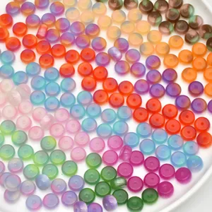 Colorful photochromic abacus beads for DIY handmade bracelets and phone chains, UV color beads.