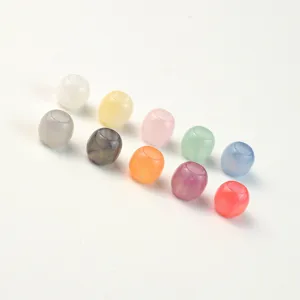 Colorful oval large hole loose beads set for DIY bracelets and hair tie accessories making.