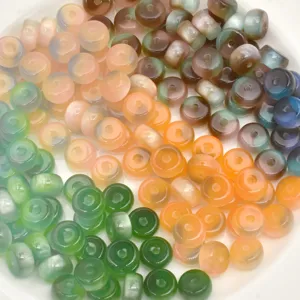 Colorful photochromic abacus beads for DIY handmade bracelets and phone chains, vibrant.