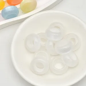 Perline anello grande foro occhio di gatto per creazione gioielli artigianali fai da te.