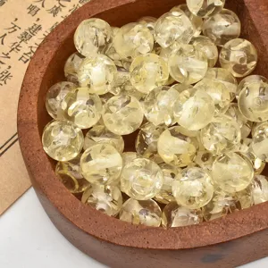 Imitation amber resin beads transparent round loose beads for diy handmade jewelry making