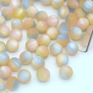 Frosted resin round beads detail showing matte oil painting colorful DIY jewelry accessories.