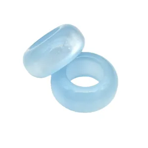 Perline anello di corsa occhio di gatto grande foro azzurro accessori gioielli fai da te