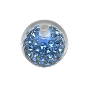 16mm full rhinestone transparent ball bead Shamballa straight hole DIY jewelry accessory